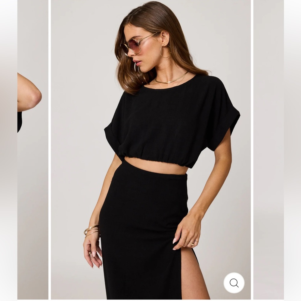 Stillwater, The Pacific Crop Top - Black